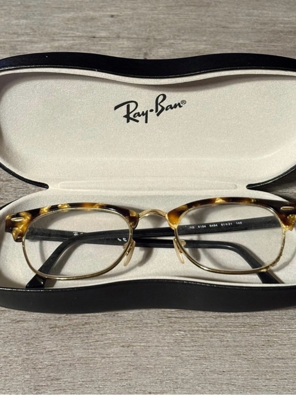 RAY-BAN RB5154 5494 Brown Tortoise/Gold Black Eyeglasses Frame Only 51-21-145